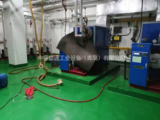 锅炉换热设备施工现场