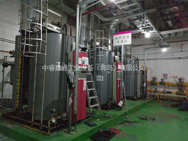 锅炉换热设备施工现场